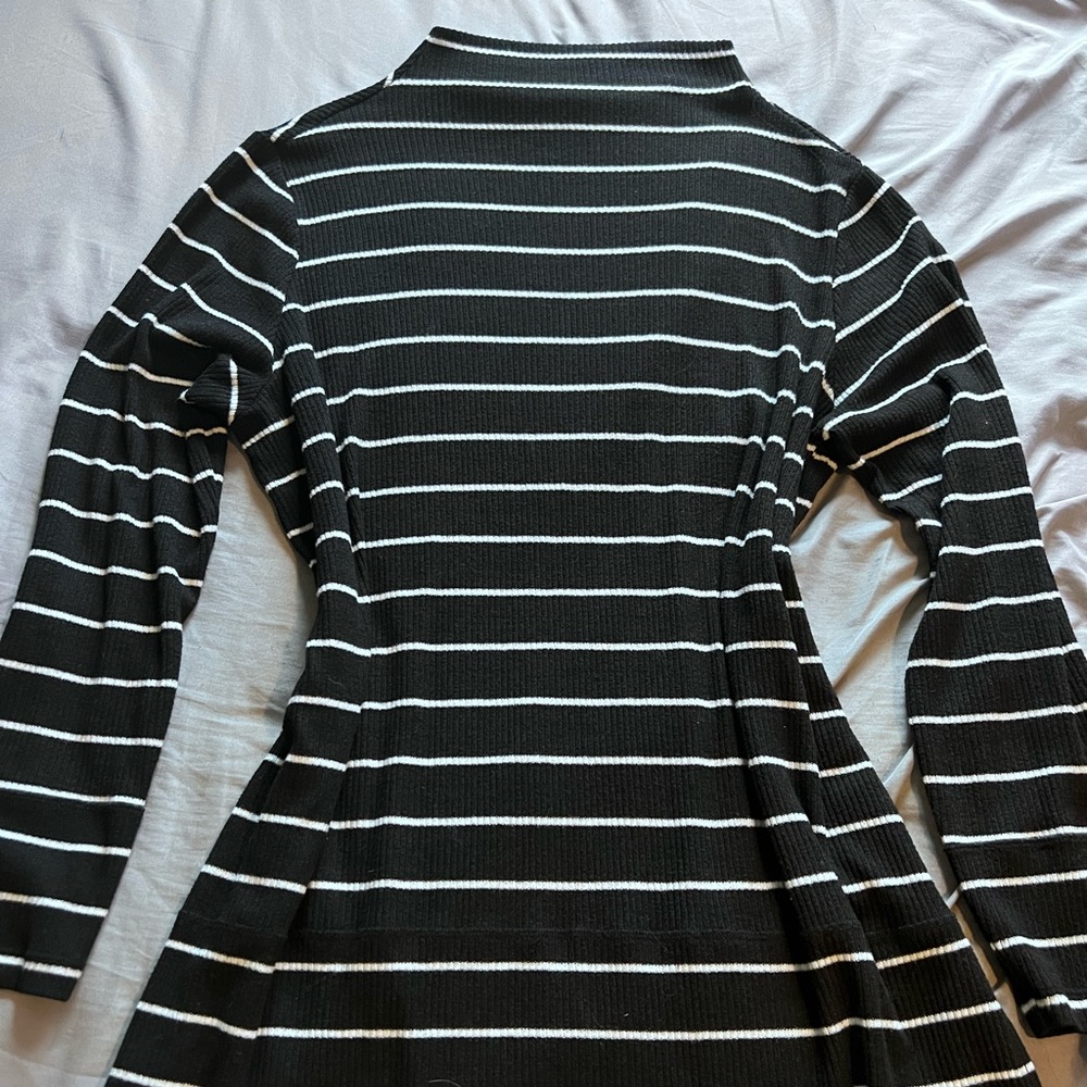 Dip black striped mini dress